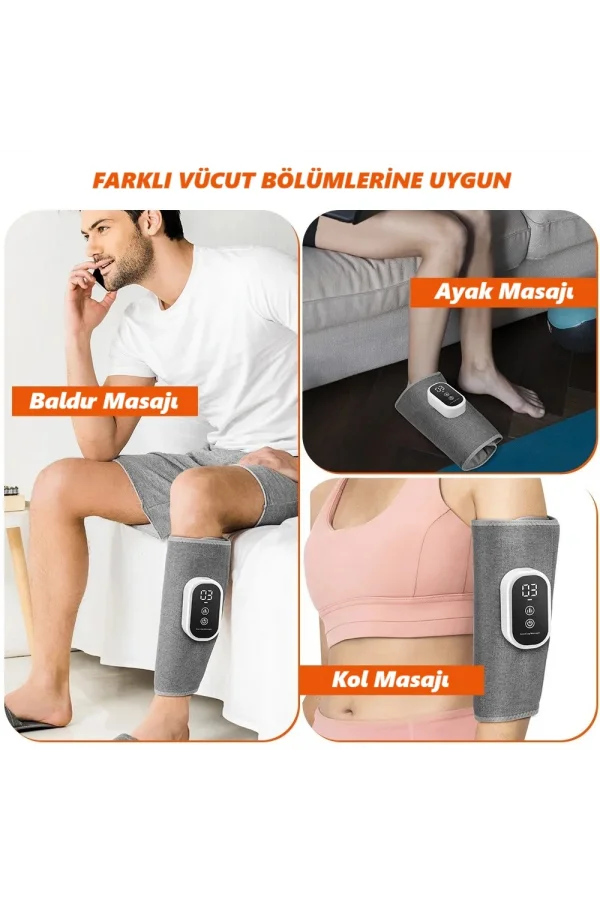 DailyTech 2 Adet Baldır Ayak ve Kol Masaj Aleti Şarjlı Hava Basınçlı