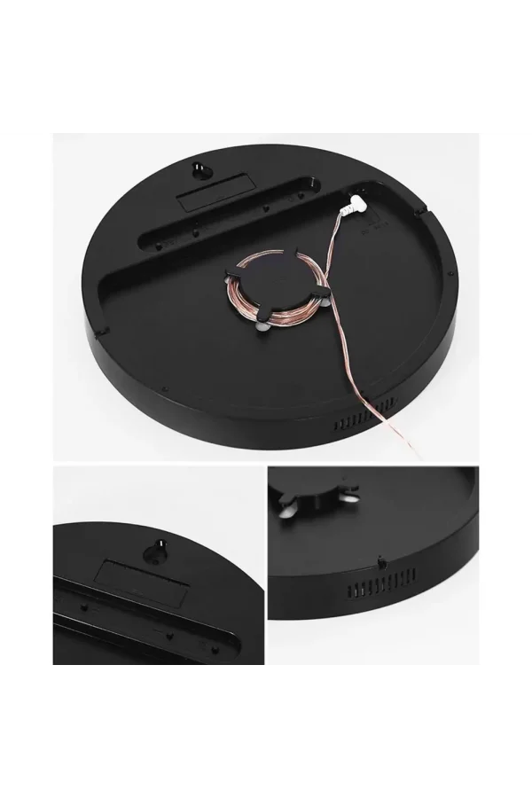 DailyTech Yuvarlak Kumandalı Dijital 10 İnç Duvar Saati Parlaklık Çalar Saat Dekor İçin Masa Saat -