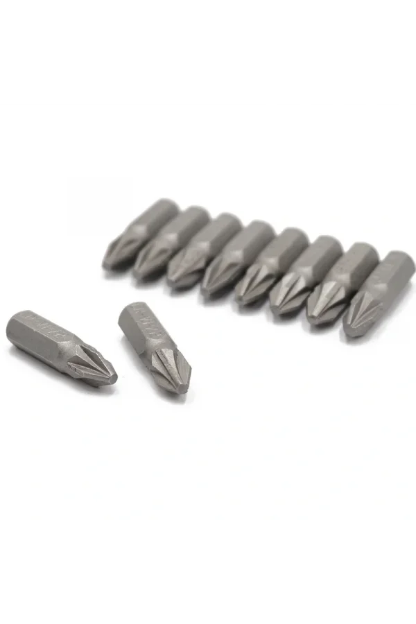 DailyTech 10 Adet 14 25mm Pozi PZ2 Tornavida Bit Seti Tamir Araçları Matkap Ucu Güç Ev El Aletleri -
