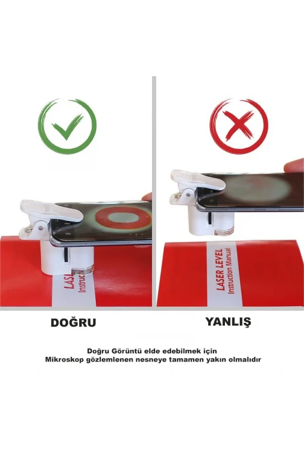 DailyTech 60X Mini Taşınabilir Büyüteç Mikroskop Cep telefon Uyumlu