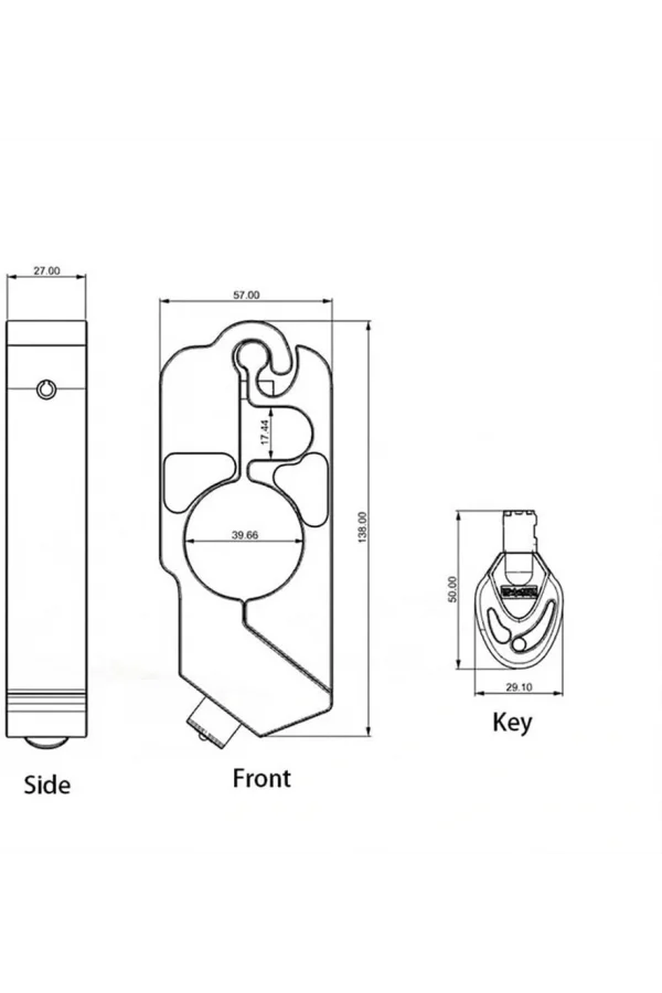 DailyTech Motosiklet Scooter Fren Kilidi Alüminyum Anahtarlı Güvenlik Kilidi Gidon
