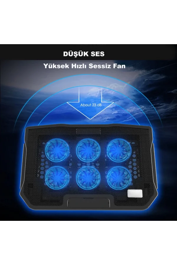 DailyTech 15.6 inç 6 Fanlı Dizüstü Sessiz Laptop Soğutucu Standı
