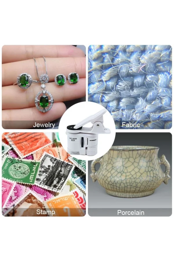 DailyTech 60X Mini Taşınabilir Büyüteç Mikroskop Cep telefon Uyumlu