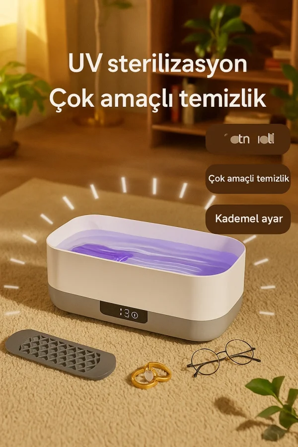 DailyTech Ultrasonik Gözlük Temizleme Cihazı Takı Saat Lens Derin Temizlik Makinesi