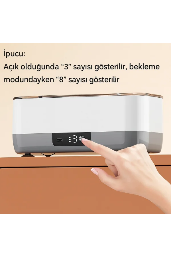 DailyTech Ultrasonik Gözlük Temizleme Cihazı Takı Saat Lens Derin Temizlik Makinesi