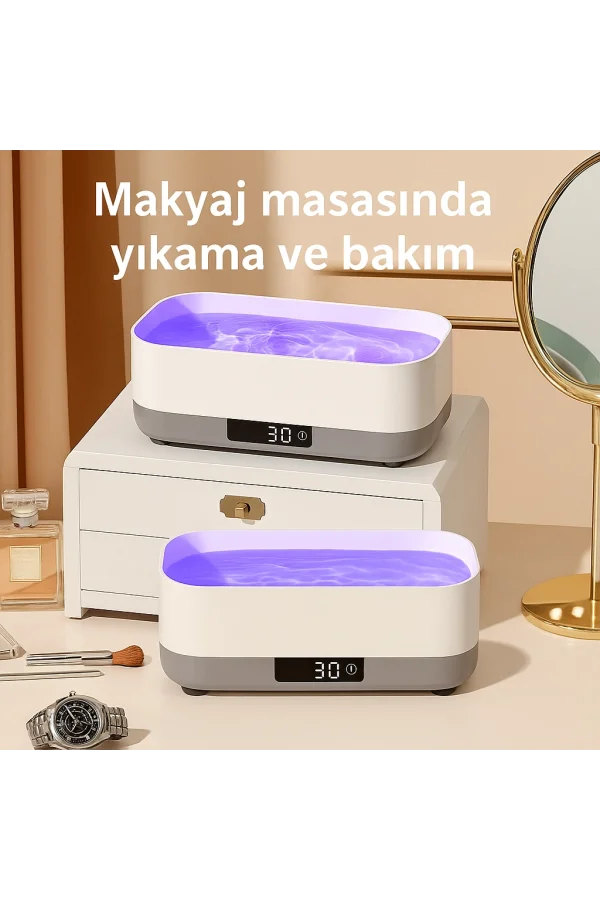 DailyTech Ultrasonik Gözlük Temizleme Cihazı Takı Saat Lens Derin Temizlik Makinesi