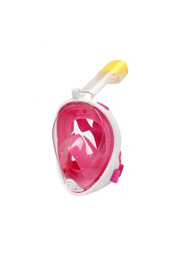 DailyTech Tam Yüz Dalış Maskesi Slikon Şnorkel Full Face - DailyTech - PEMBE - L/XL
