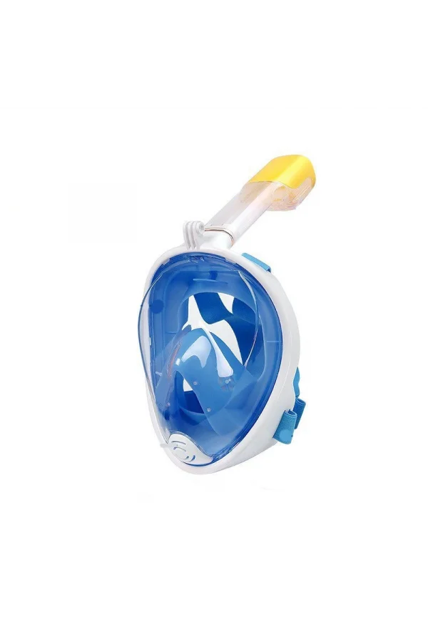 DailyTech Tam Yüz Dalış Maskesi Slikon Şnorkel Full Face - DailyTech - MAVİ - L/XL