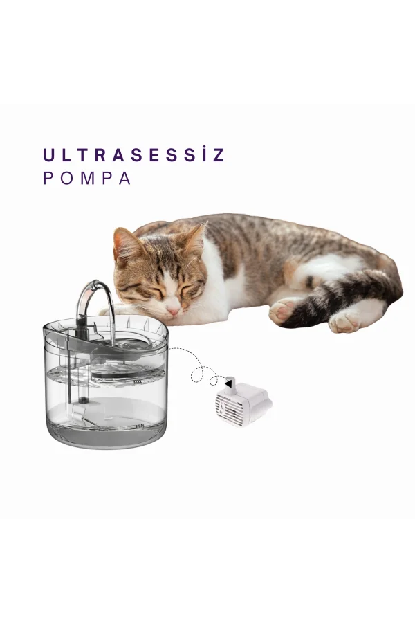 DailyTech Otomatik PET Kedi Köpek Su Pınarı Çeşmesi Şelalesi Sebil