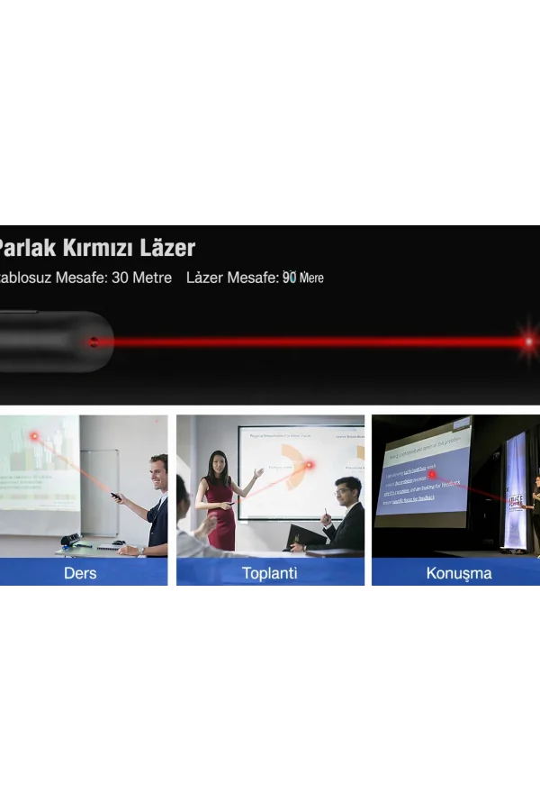 Dailytech Kablosuz Sunum Kumandası Presenter 2.4GHz USB PowerPoint Clicker Ses Link Kontrol