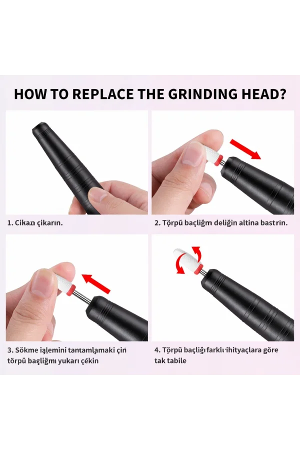 DailyTech Kablosuz Elektrikli Tırnak Törpüsü Şarjlı Profesyonel Manikür Pedikür Cihazı