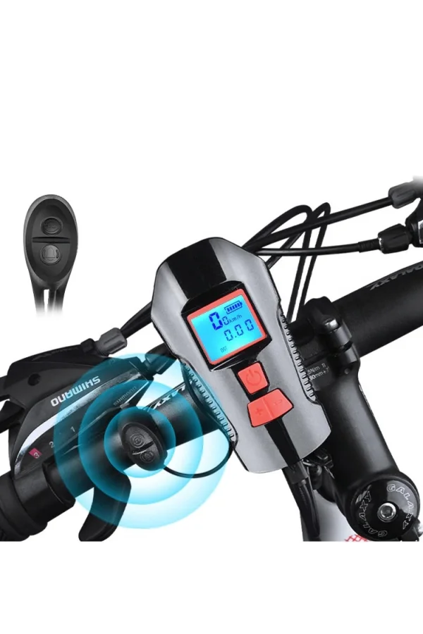 DailyLink Bisiklet Işık Korna LCD Hız Göstergesi Su Geçirmez Fener