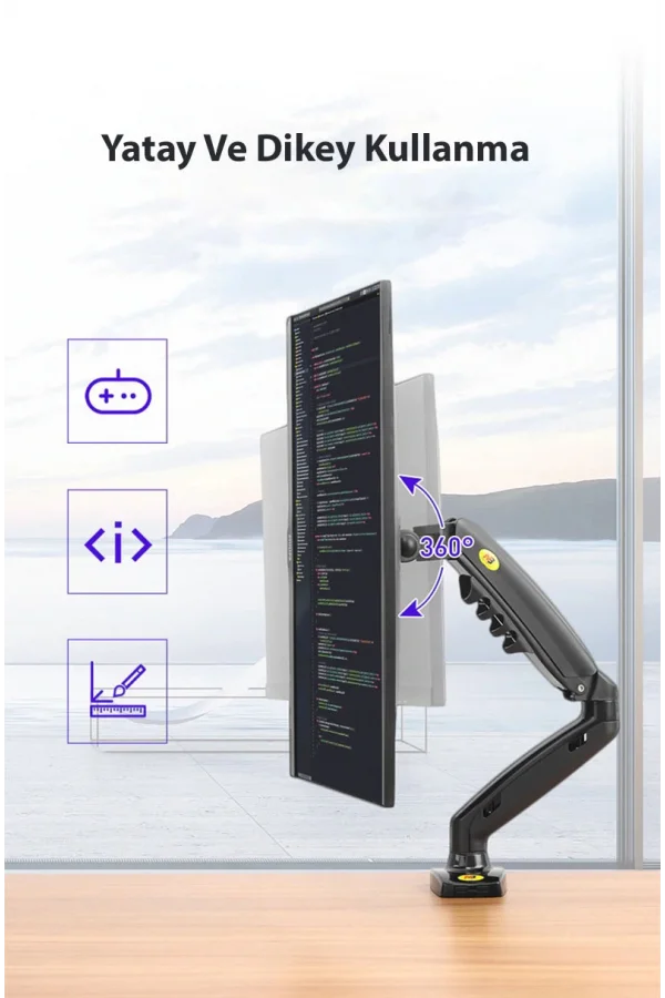 DailyLink NB F80 Tek Kol Amortisörlü Monitör Tutucu