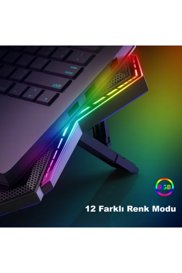 Coolcold LED K40 6 Fanlı 17 inç RGB Laptop Notebook Soğutucu Stand