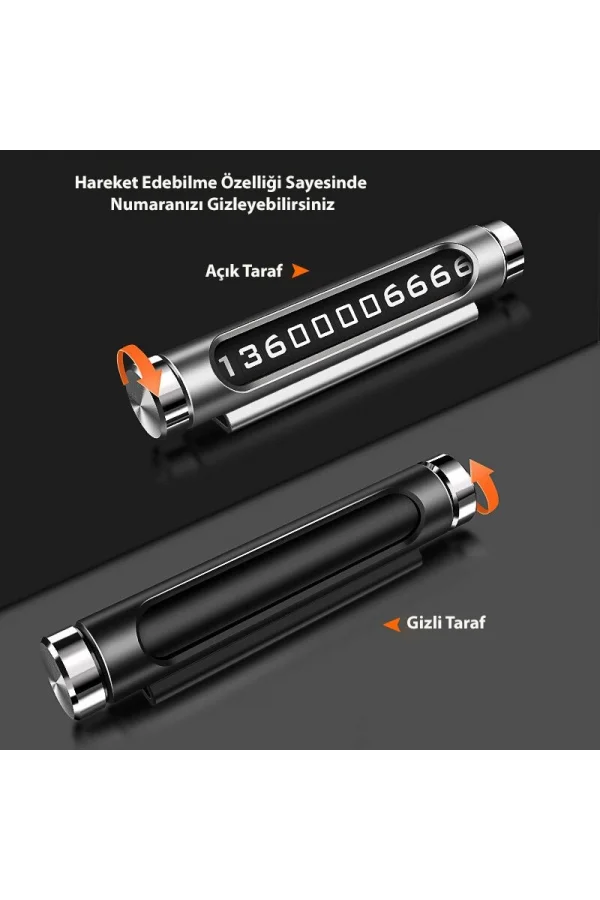 DailyLink Araba Araç Park Numaratör Telefon Numarası Yazma