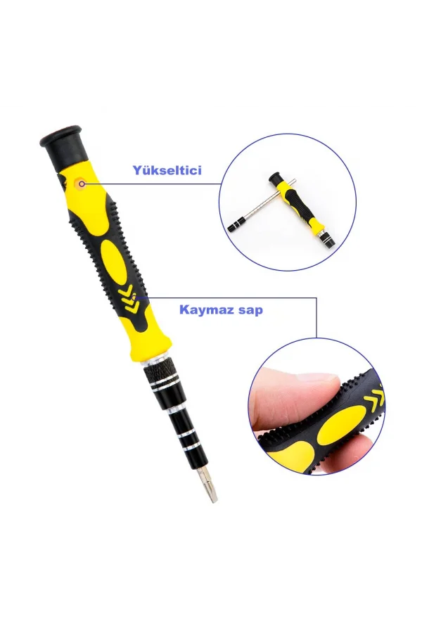 DailyLink 115 in 1 Hassas Sarı Çoklu Tornavida Seti El Alet Takımı