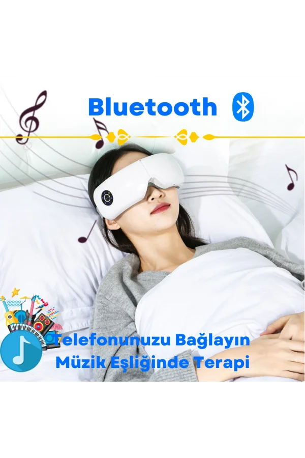 DailyLink Bluetooth Müzik Göz Yüz Terapi Masaj Aleti Şarjlı