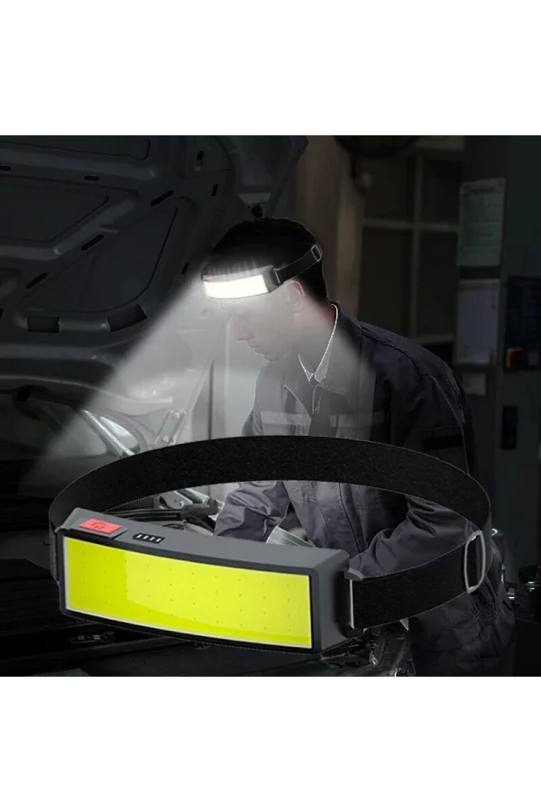 DailyLink USB Şarj Edilebilir LED COB Kafa Feneri Lambası