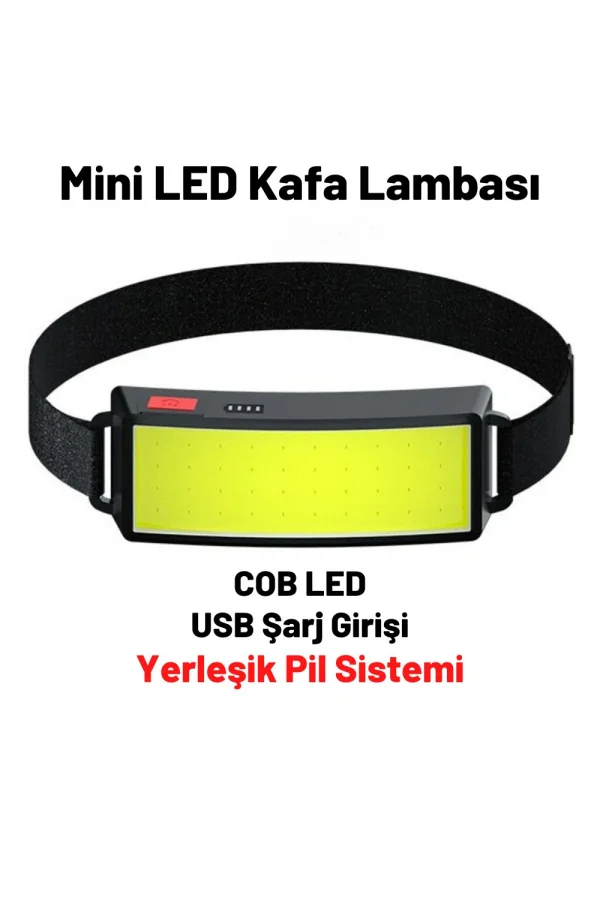 DailyLink USB Şarj Edilebilir LED COB Kafa Feneri Lambası