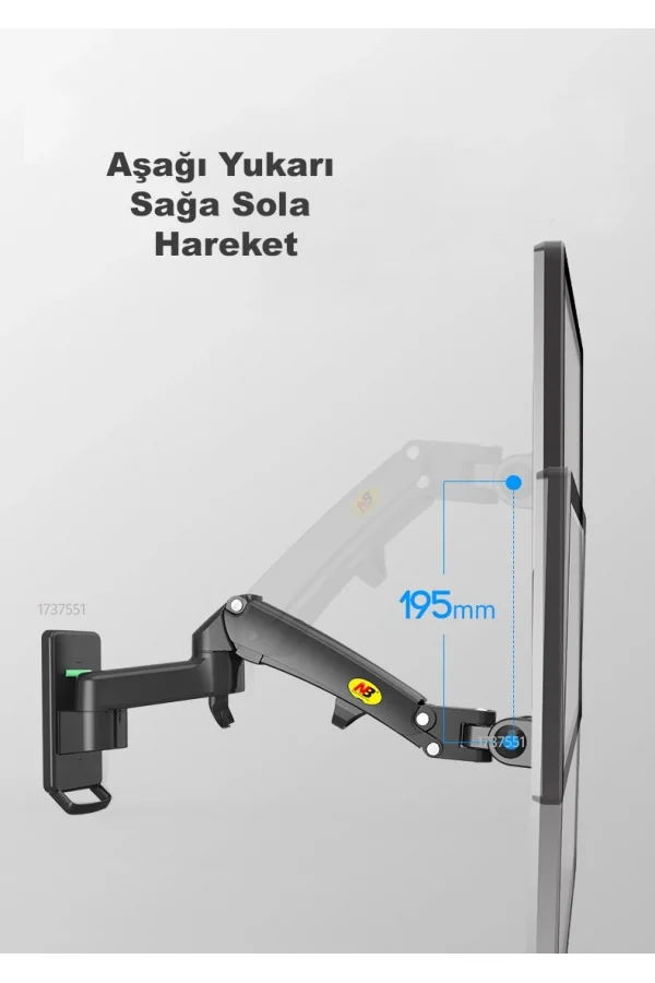 DailyLink NB F150 17-35 Ergonomik Duvar LED TV Monitör Tutucu