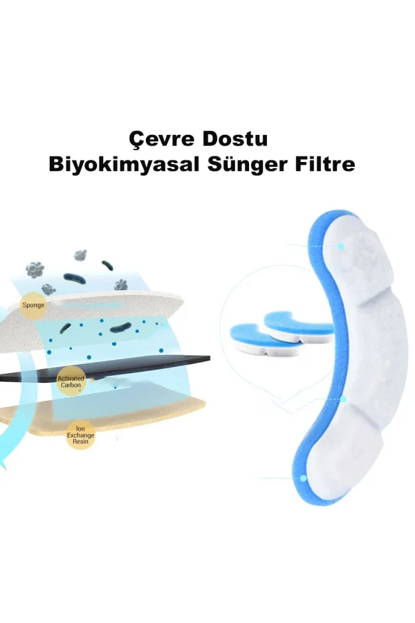 DailyLink 4 Adet PET Kedi Su Pınarı Çeşmesi Şelalesi için Yedek Filtre