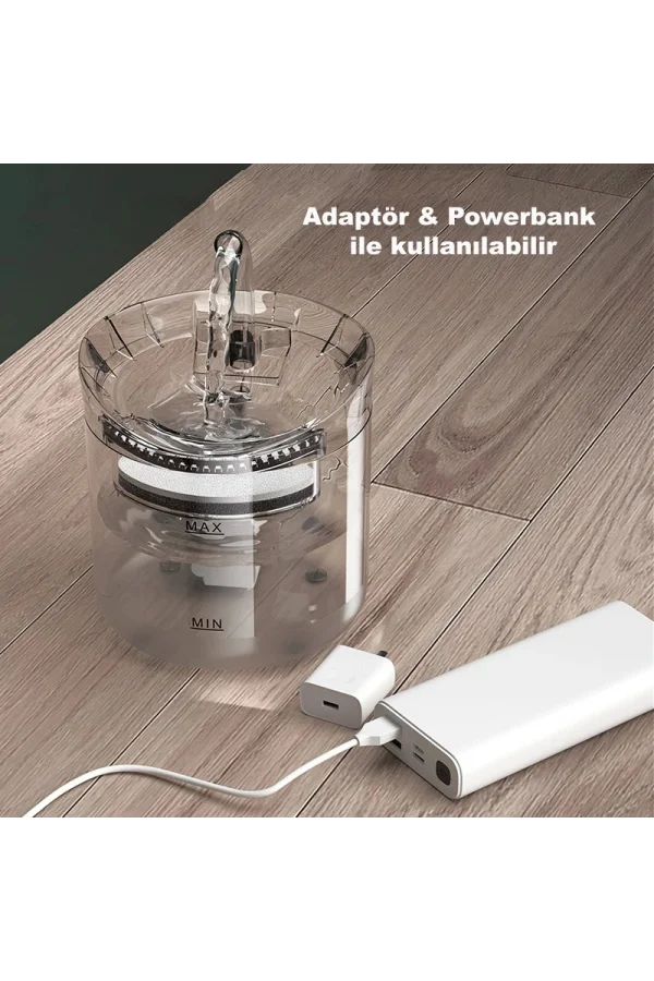 DailyLink Hareket Sensörlü Kedi Köpek Için Sessiz Şeffaf Otomatik Su Pınarı Çeşmesi Sebili