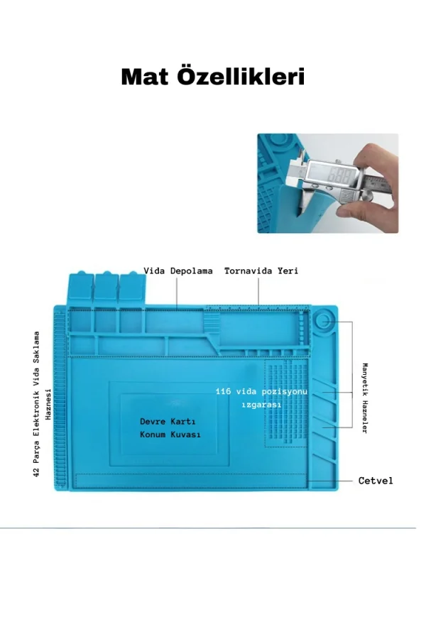 DailyLink S-160 ESD Isıya Dayanıklı Silikon Mat Tamir Pedi