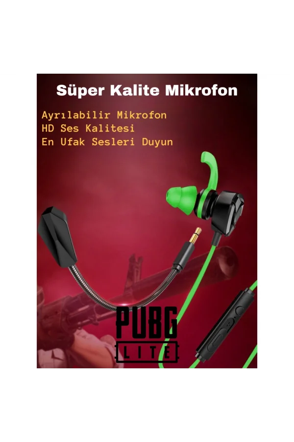 DailyLink Mobil Kulakiçi Mikrofonlu Gaming Oyuncu Kulaklığı E-spor Pubg Gürültü önleyici