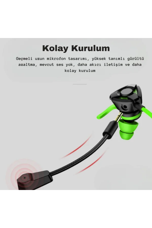 DailyLink Mobil Kulakiçi Mikrofonlu Gaming Oyuncu Kulaklığı E-spor Pubg Gürültü önleyici