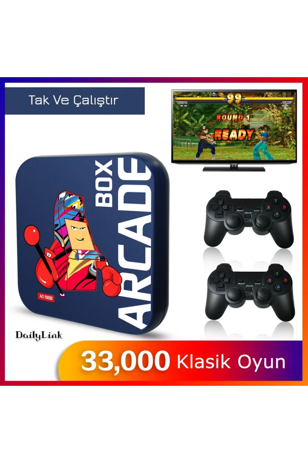PS1/PSP/N64 Retro Arcade Box Video Oyun Konsolu 4K HD Ekran Tv Oyun Kutusu Emülatörü