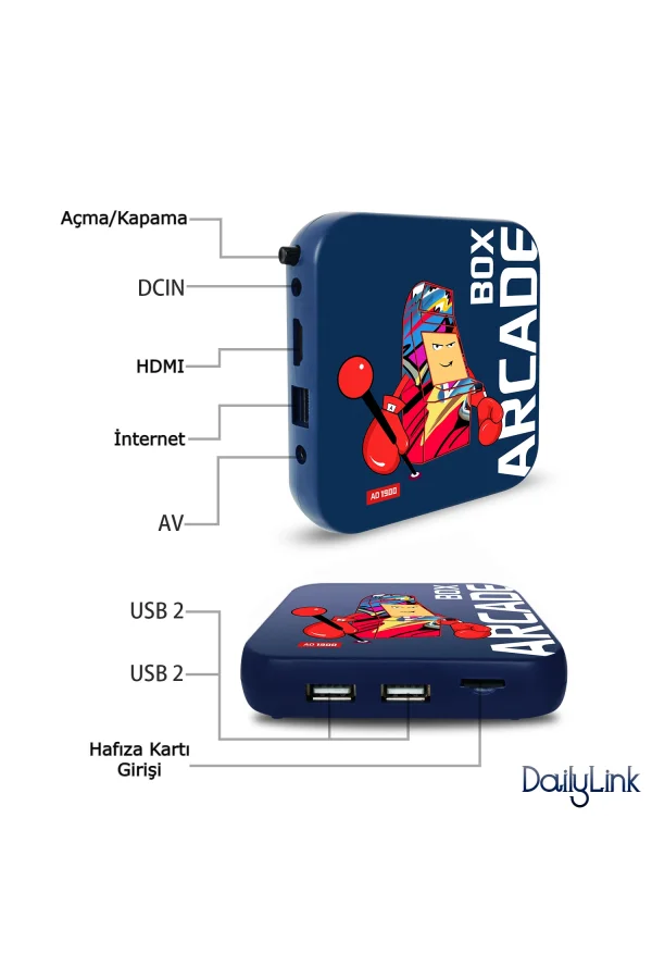 PS1/PSP/N64 Retro Arcade Box Video Oyun Konsolu 4K HD Ekran Tv Oyun Kutusu Emülatörü