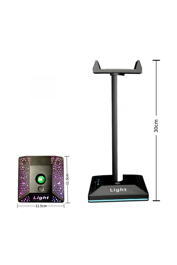 RGB Gaming Kulaklık Standı Dokunmatik LED Işıklı Kulaklık Askısı Gamer Masaüstü Kulaklık Tutucu