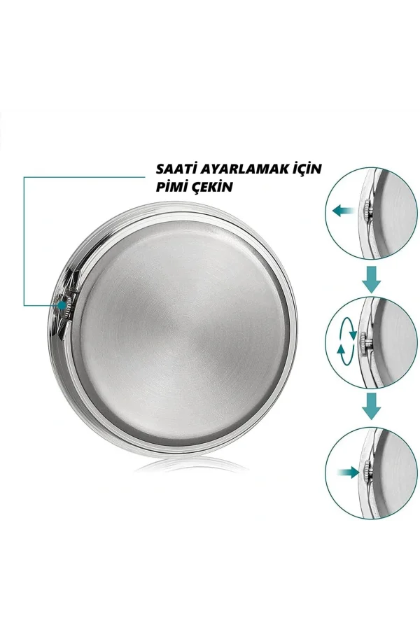 DailyTech Aydınlık Araç Araba Tekne Bisiklet İçin Mini Kuvars Saat - DailyTech - BEYAZ