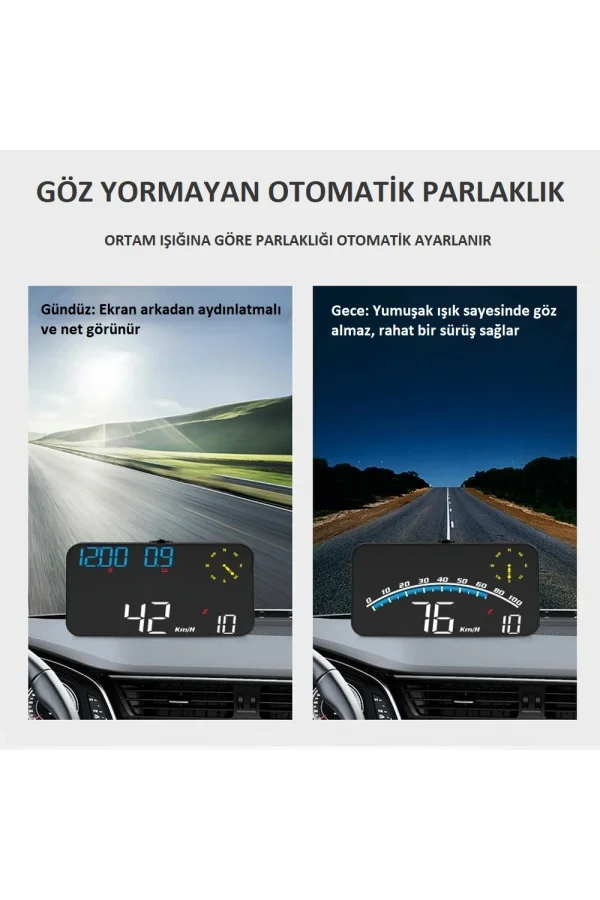 DailyTech G10 Otomatik Hud Ekran Araba Projektör Alarmı Hız Göstergesi