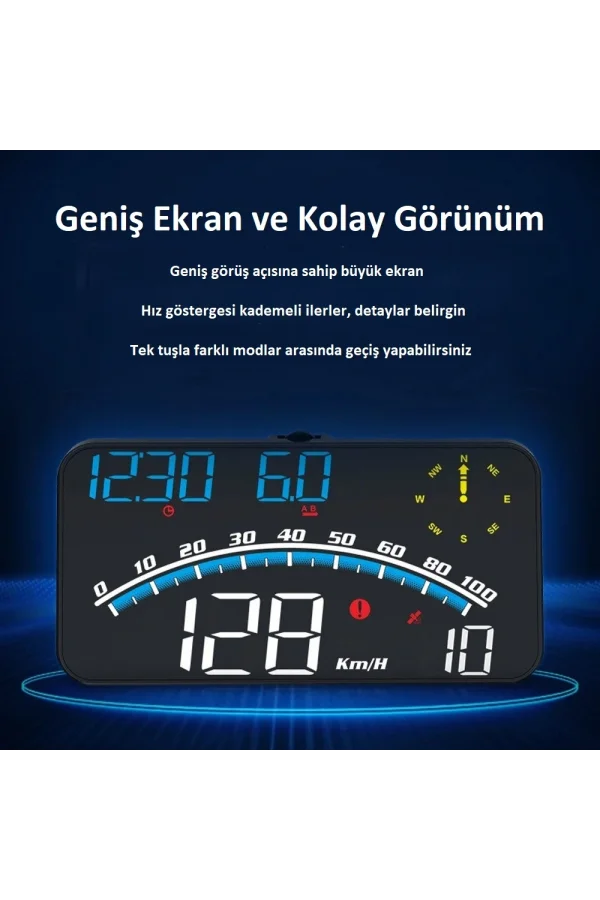 DailyTech G10 Otomatik Hud Ekran Araba Projektör Alarmı Hız Göstergesi