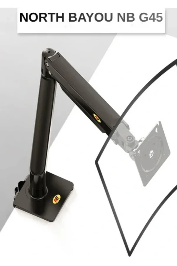 DailyTech North Bayou NB G45 Gaz Yay Kolu 27-40 İnç Ekran Masaüstü Monitör Tutucu 360 Döndürmek 2-12kg Düz Ekran Oval Ekran USB