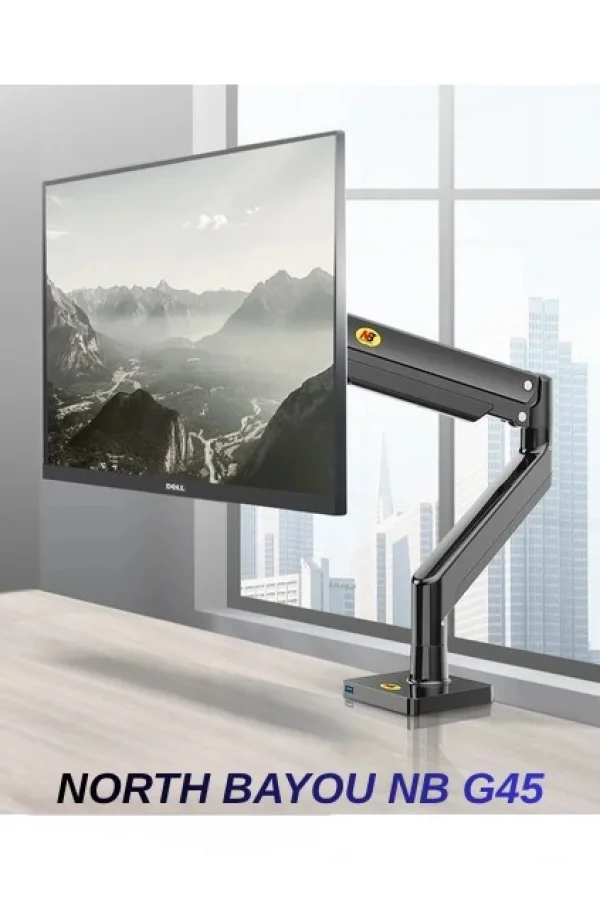 DailyTech North Bayou NB G45 Gaz Yay Kolu 27-40 İnç Ekran Masaüstü Monitör Tutucu 360 Döndürmek 2-12kg Düz Ekran Oval Ekran USB