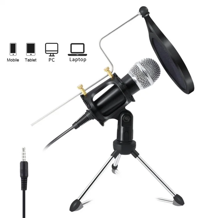 DailyTech Kareoke Kondenser Mikrofon Telefon Ve Bilgisayar Uyumlu