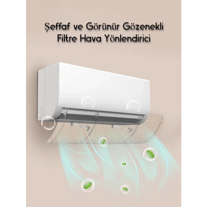 DailyTech Şeffaf Klima Yönlendirici Aparatı Bakteri Önleyici Temiz Hava Basit Kurulum Filtre -