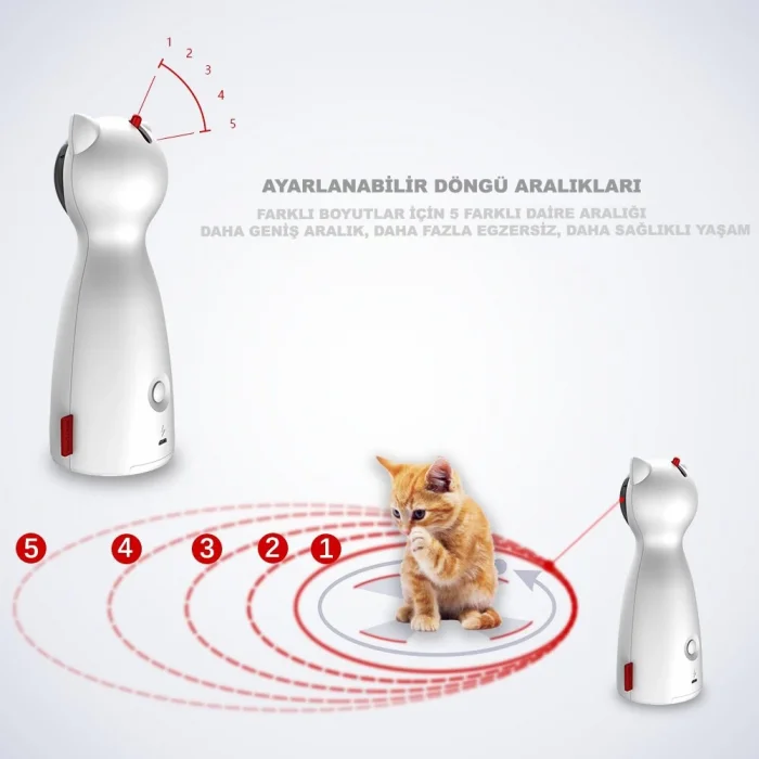 DailyTech Otomatik LED İnteraktif Kedi lazer Oyuncağı