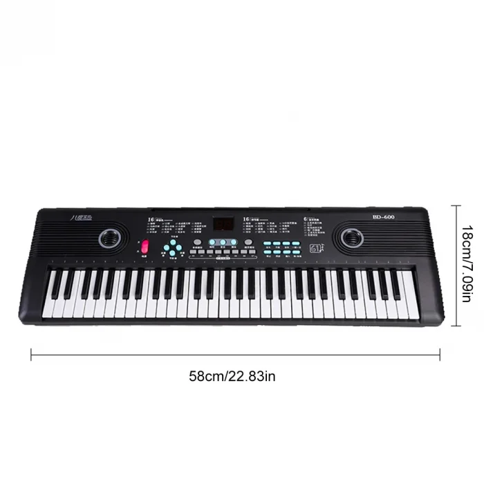 DailyTech 61 Tuşlu USB Dijital Klavye Piyano Profesyonel Büyük Çocuk Müzikal Elektronik Piyano