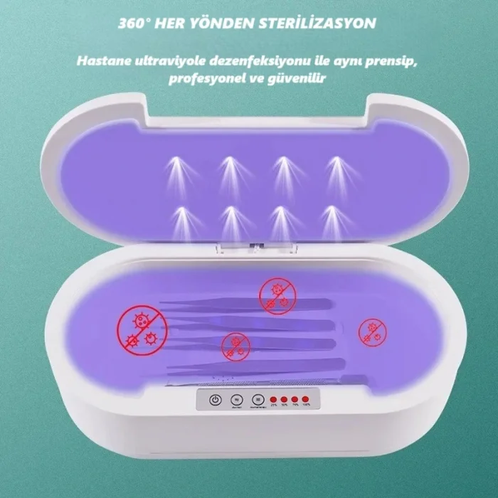 DailyTech Akıllı UV Dezenfeksiyon Kutusu Telefon Aksesuar Maske Takı Sterilizasyon Cihazı