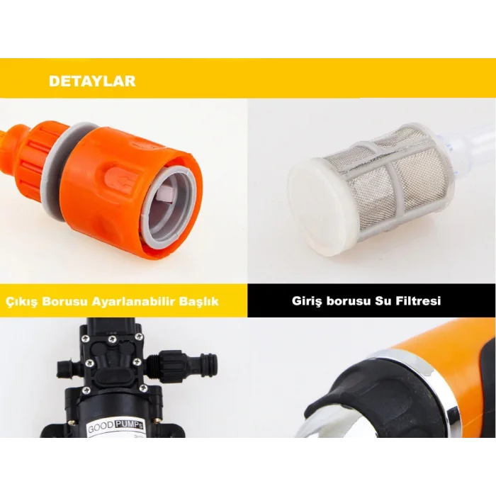 DailyTech 12V Yüksek Basınçlı Araba Yıkama Tabancası Pompası