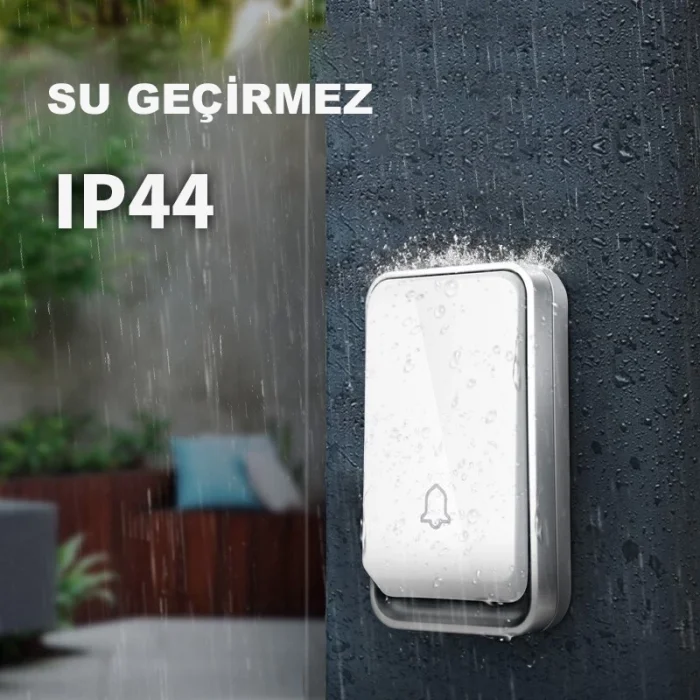 DailyTech Su Geçirmez Kablosuz Pil Gerektirmeyen Kapı Zili