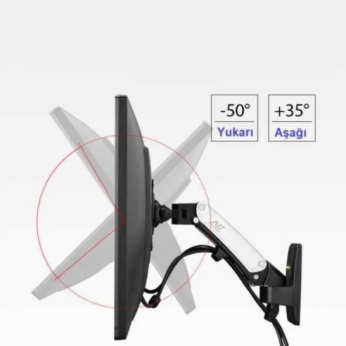 North Bayou NB F120 Amörtisörlü Hareketli 17-27 Duvar Askı Aparatı