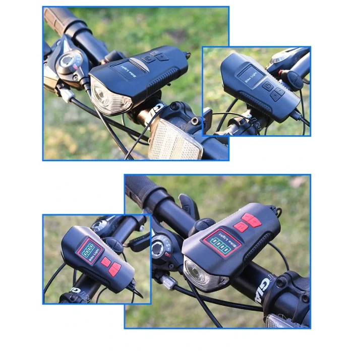 DailyTech Bisiklet Işık Korna LCD Hız Göstergesi Su Geçirmez Fener