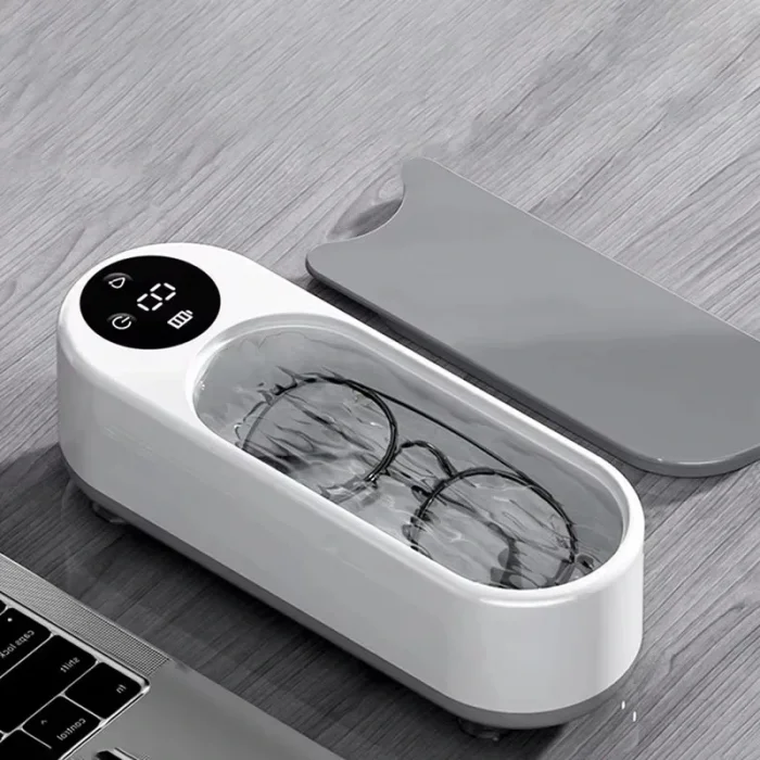 DailyTech Tek Tuşlu Ultrasonik Temizleme Cihazı Gözlük Takı Saat için Dijital Zaman Ayarlı Temizleyici