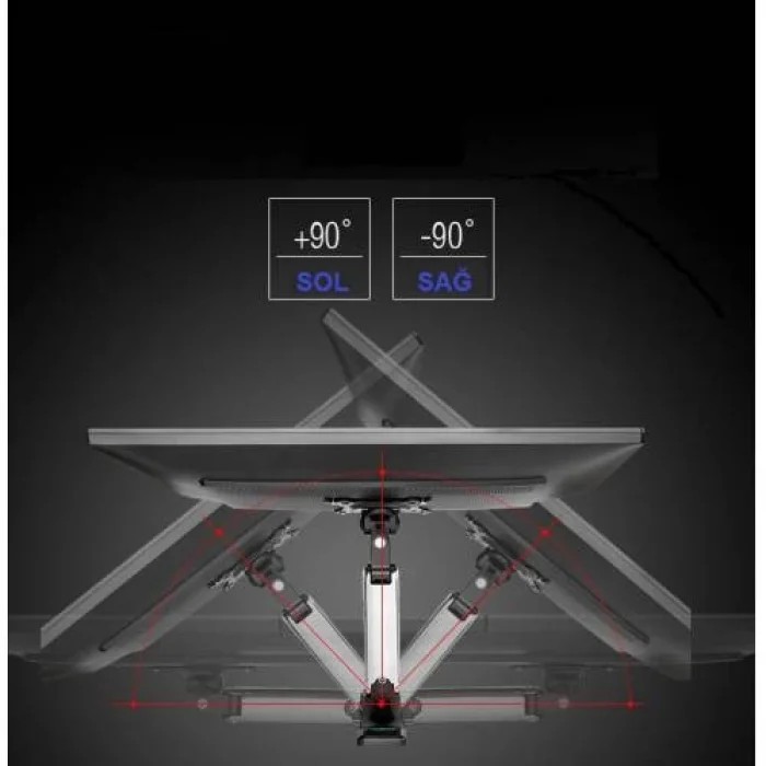 North Bayou NB F120 Amörtisörlü Hareketli 17-27 Duvar Askı Aparatı