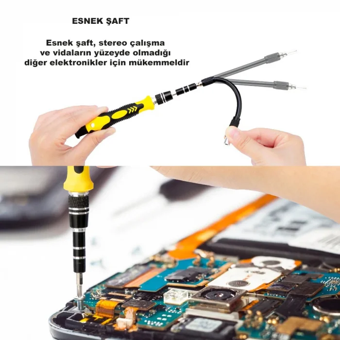 DailyTech 115 in 1 Hassas Sarı Çoklu Tornavida Seti El Alet Takımı