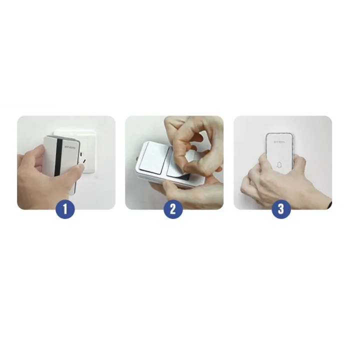 DailyTech Su Geçirmez Kablosuz Pil Gerektirmeyen Kapı Zili